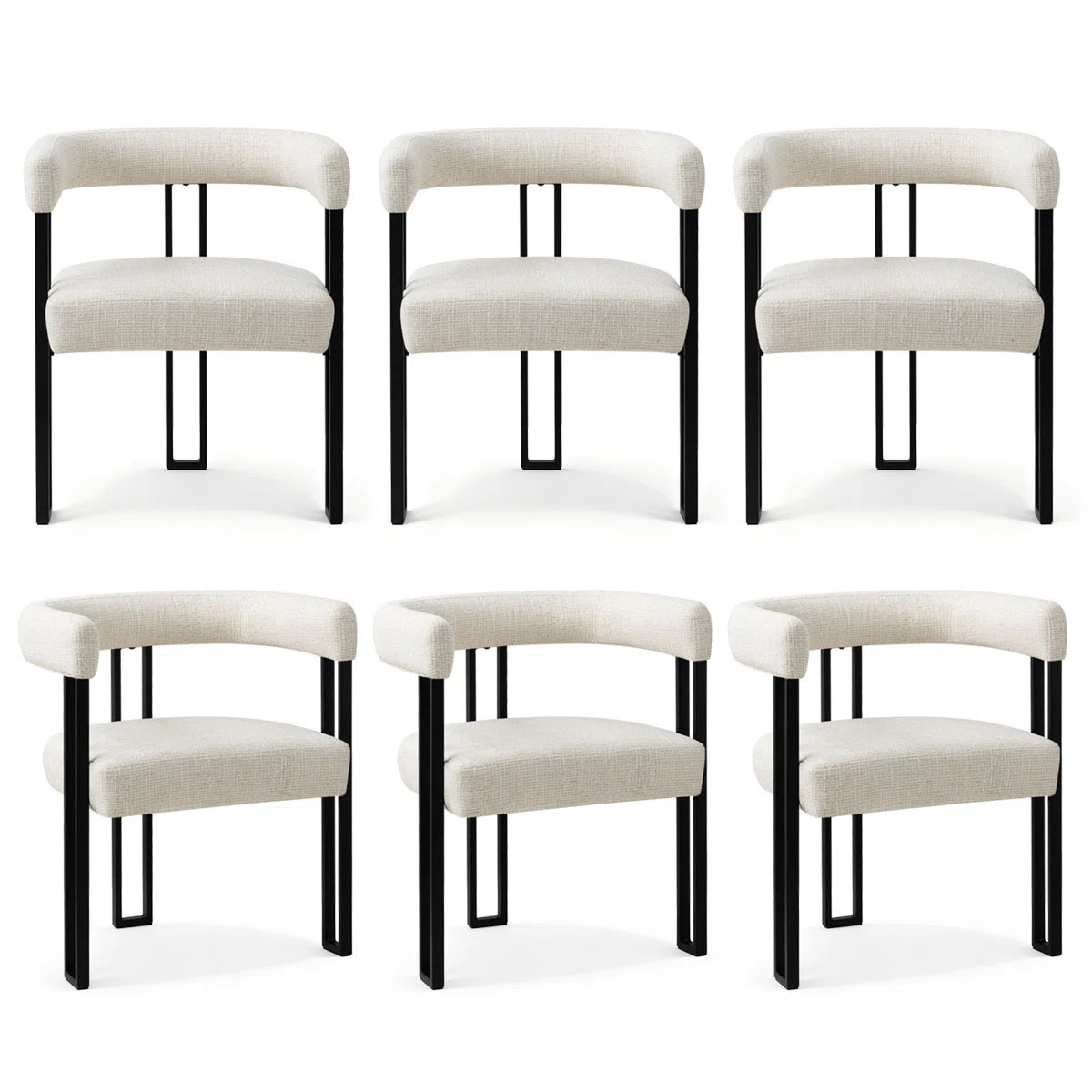Desai 18" Seat Height Upholstered Dining Armchair (Set of 6) | Wayfair North America