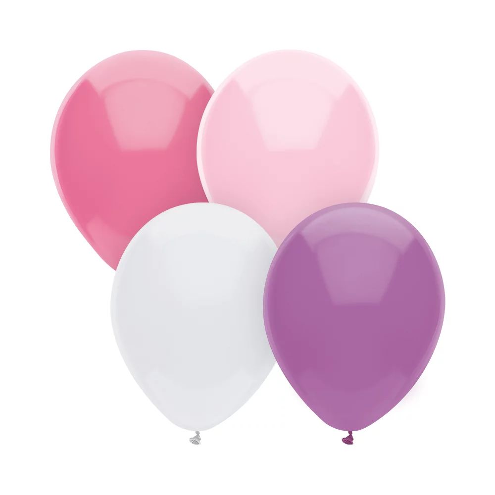 Way to Celebrate 12" Assorted Color Latex Girls Balloons, 72 ct | Walmart (US)
