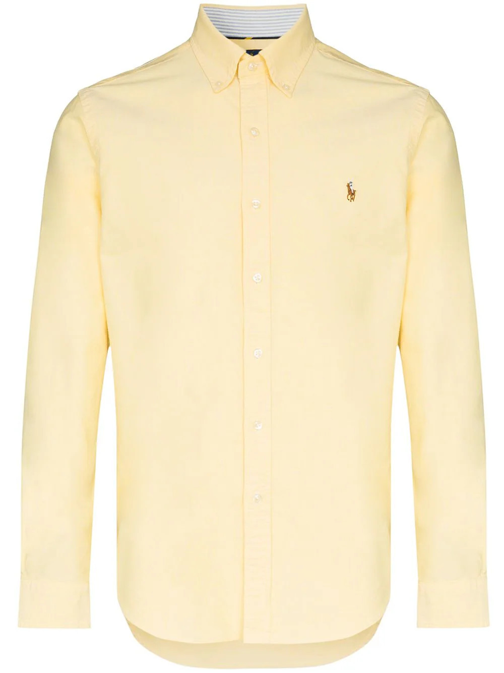 Polo Ralph Lauren logo-embroidered button-down shirt - Yellow | Farfetch Global