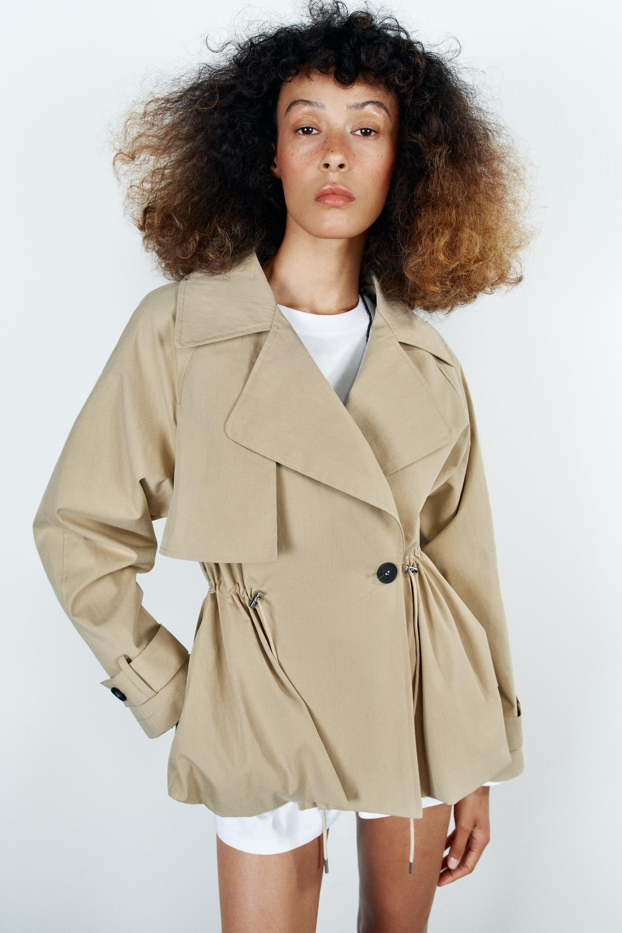 DOUBLE-BREASTED TRENCH JACKET WITH DRAWSTRINGS | Zara US