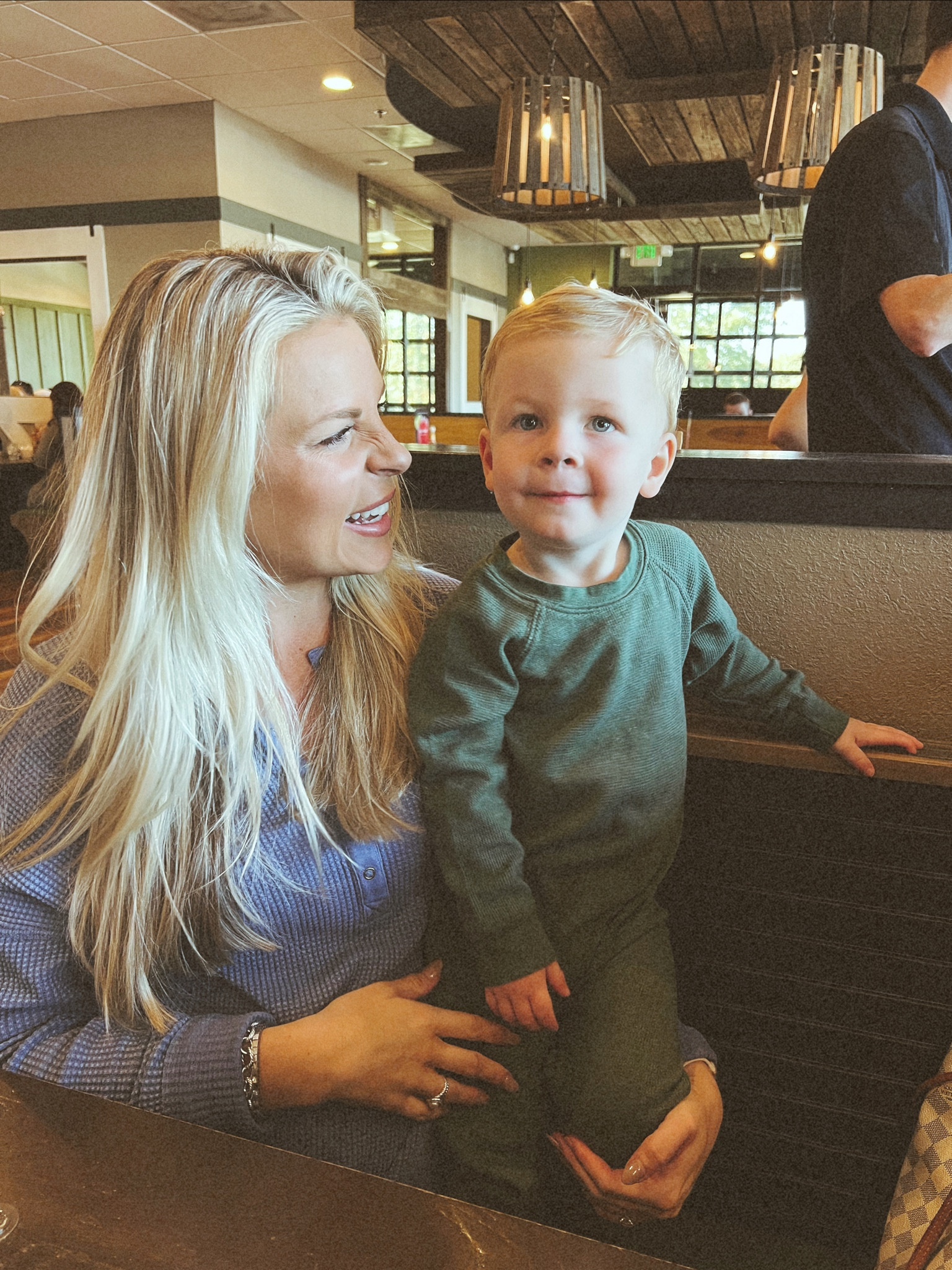 Shop our casual brunch outfits! Liam is wearing size 24 months in his thermal jumpsuit and I am wearing size medium in my favorite aerie waffle knit top  

#LTKbaby #LTKkids #LTKfit