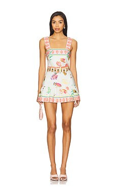 Amanda Uprichard Lena Skort Romper in Postcard Print from Revolve.com | Revolve Clothing (Global)