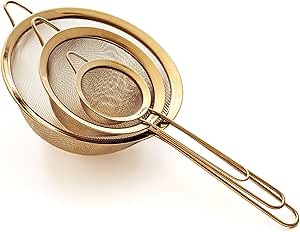 Proto Future Strainer Set Fine Mesh – Premium 304 Stainless Steel (18/8) – 3.3″, 5.5″ and... | Amazon (US)