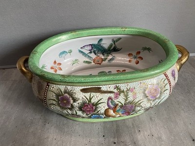 Vintage Hand Painted Decorative Chinese Style Ceramic Foot Bath / Jardiniere | eBay | eBay US