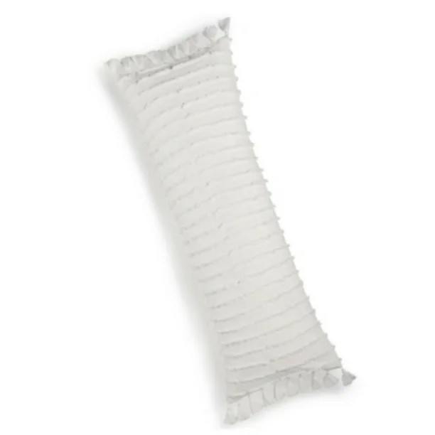Lucky Brand Tassel 14" x 40" Cotton Decorative Lumbar Pillow - Ivory - Walmart.com | Walmart (US)