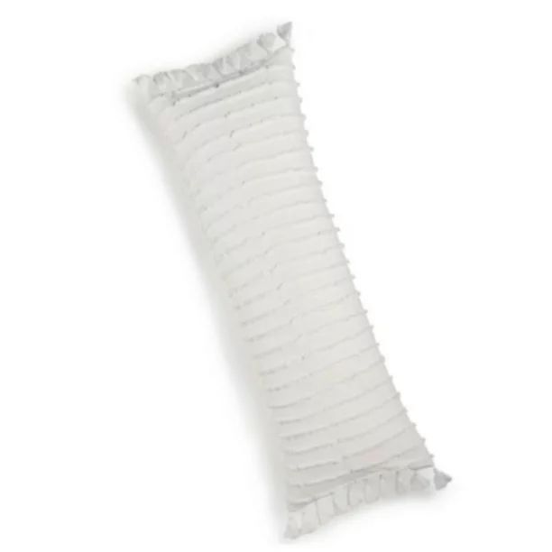 Lucky Brand Tassel 14" x 40" Cotton Decorative Lumbar Pillow - Ivory - Walmart.com | Walmart (US)