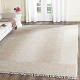 Safavieh Montauk Collection MTK752A Handmade Fringe Cotton Area Rug, 5' x 8', Beige | Amazon (US)