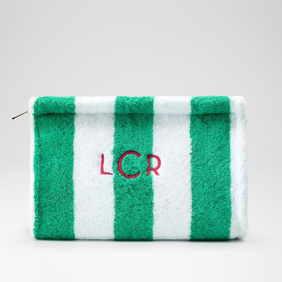Cabana Stripe Terry Pouch | Mark and Graham