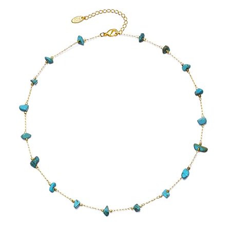 Beaded Choker Necklaces Handmade Healing Crystal Stone Choker Colorful Bohemian Gemstone Necklaces Gold Summer Beach Choker Necklaces for Women Girls | Walmart (US)