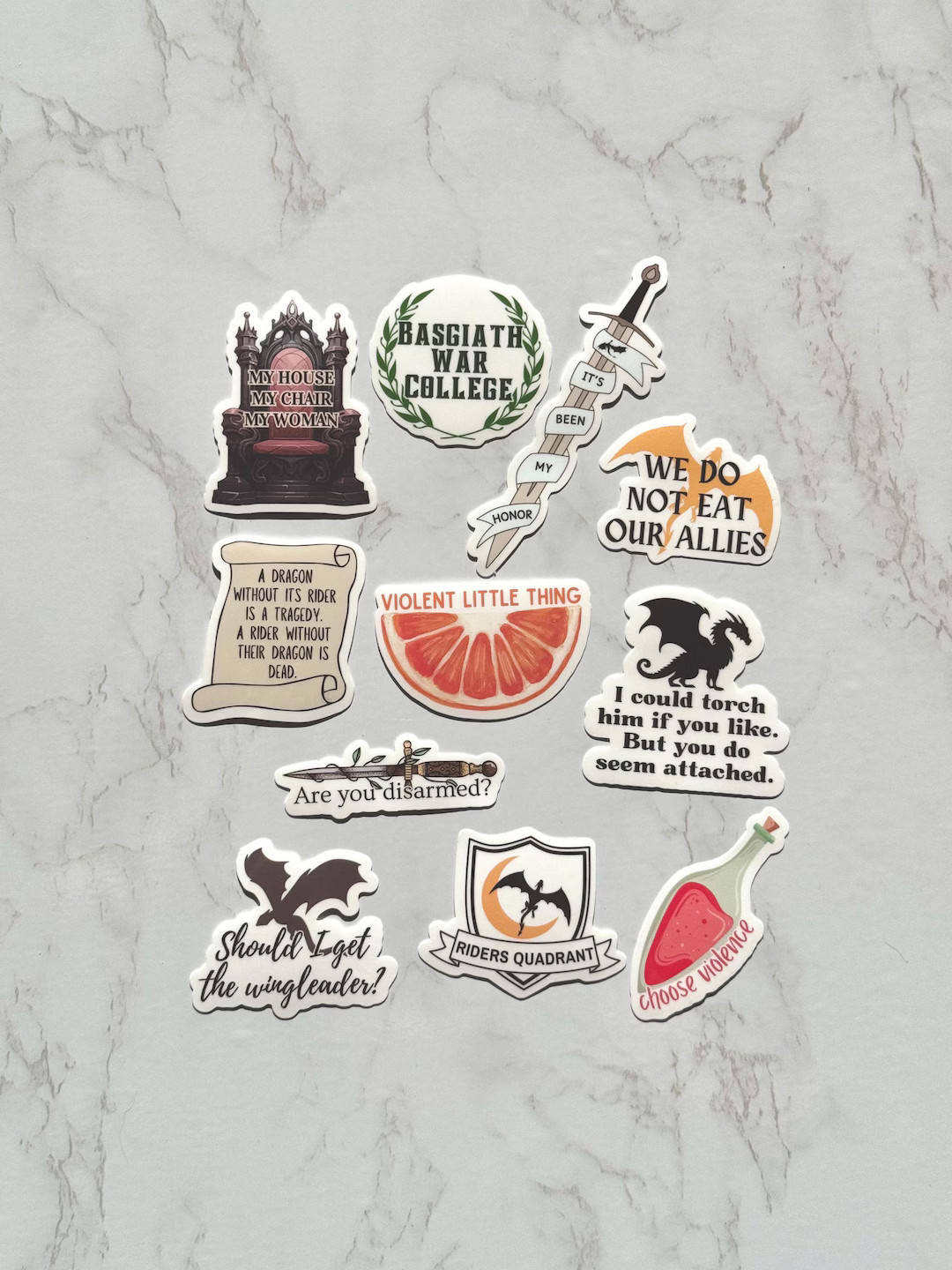 Fourth Wing Sticker Pack, Fourth Wing Stickers, Empyrean Stickers, Empyrean Kindle Stickers, Iron... | Etsy (US)