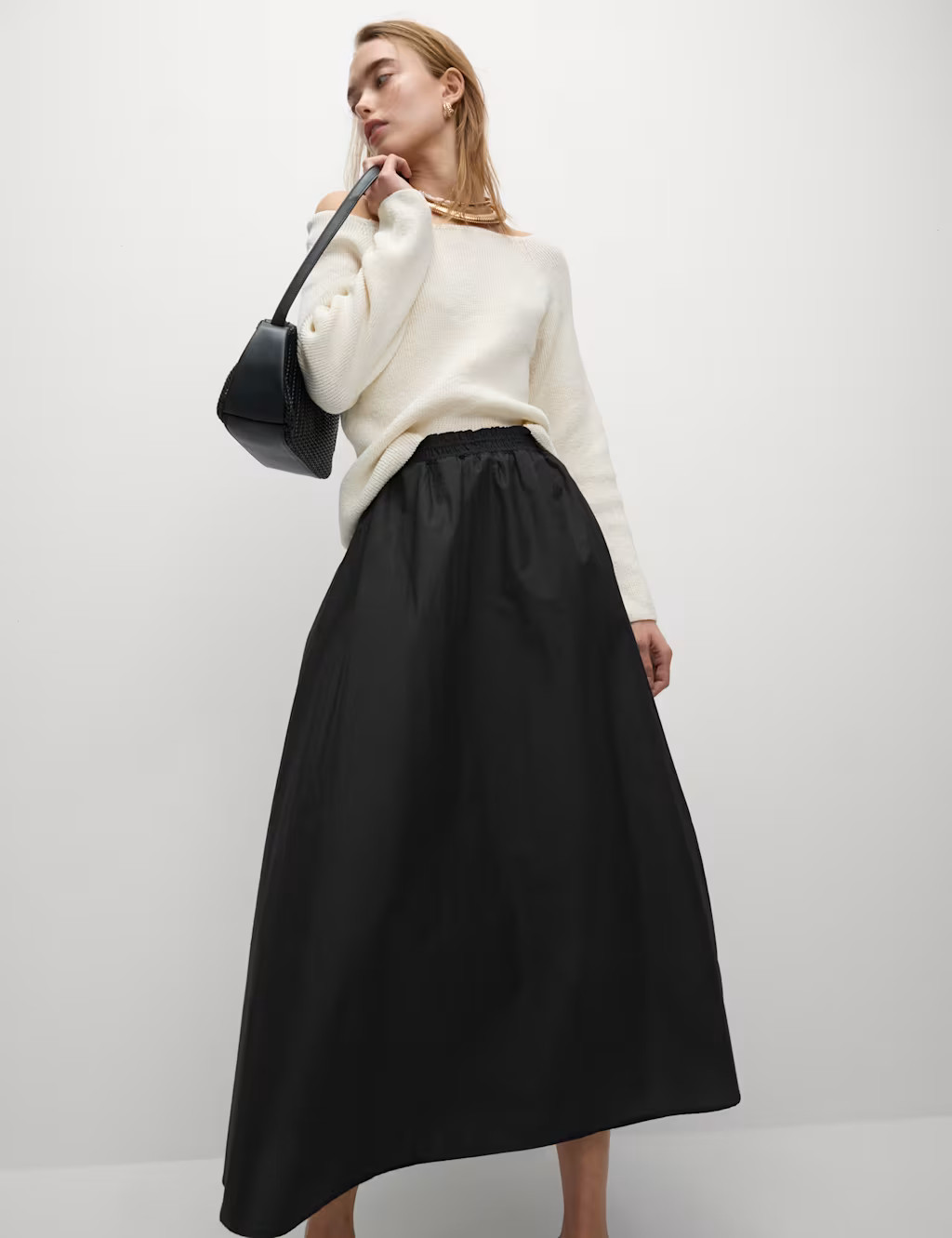 Pure Cotton Poplin A-line Skirt | Marks & Spencer (UK)