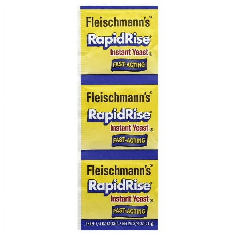 Fleischmann's Rapid Rise Instant Yeast, 3 Count 1/4oz | Walmart (US)
