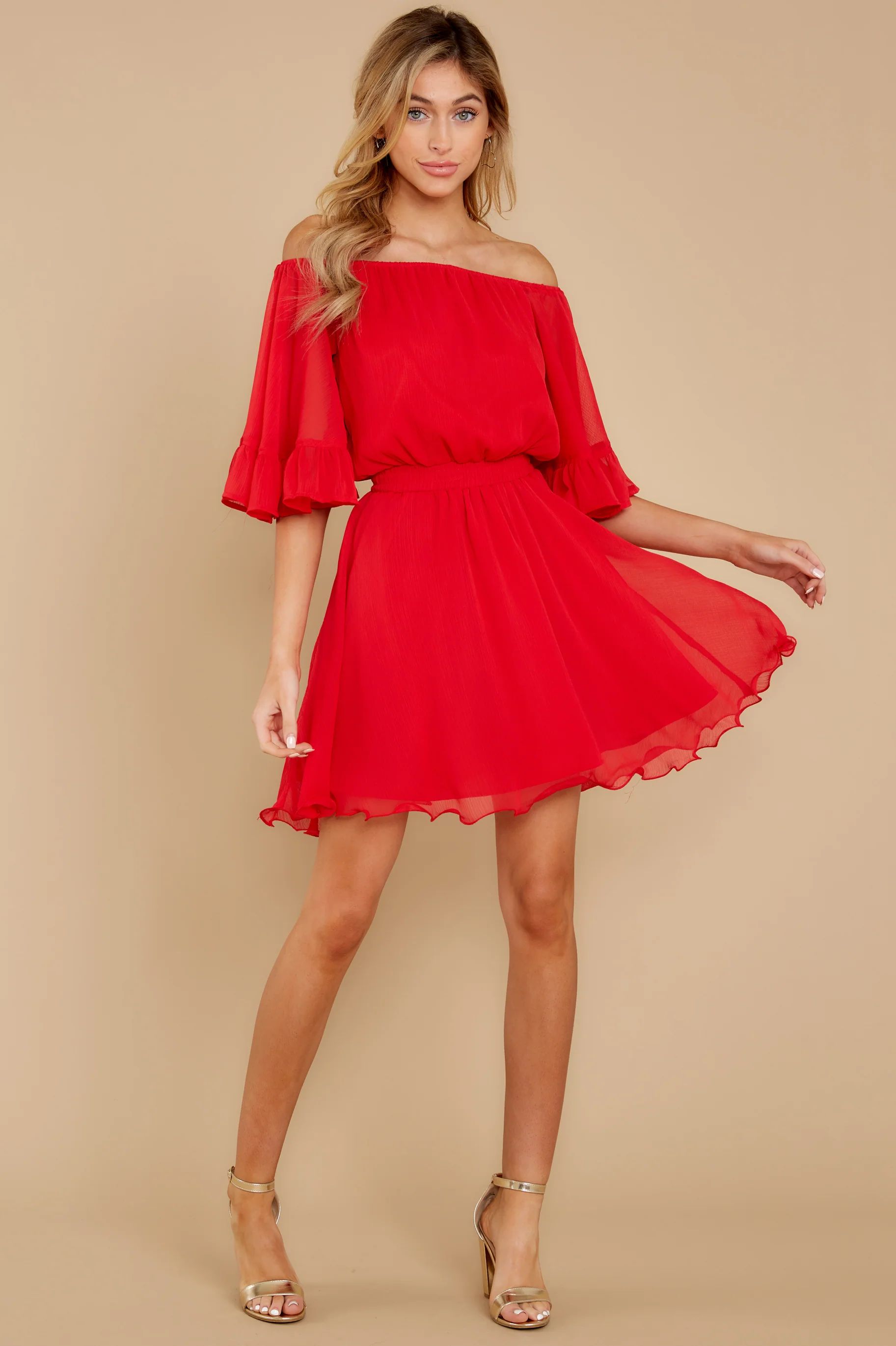 Effortless Grace Red Dress | Red Dress 