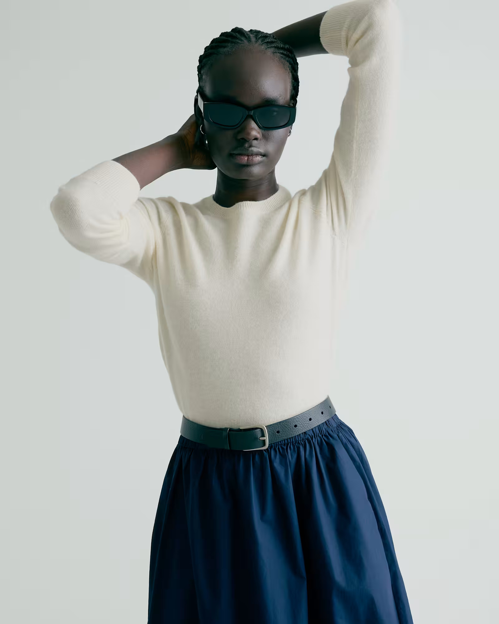 Mongolian Cashmere Crewneck Sweater in Ivory | Quince