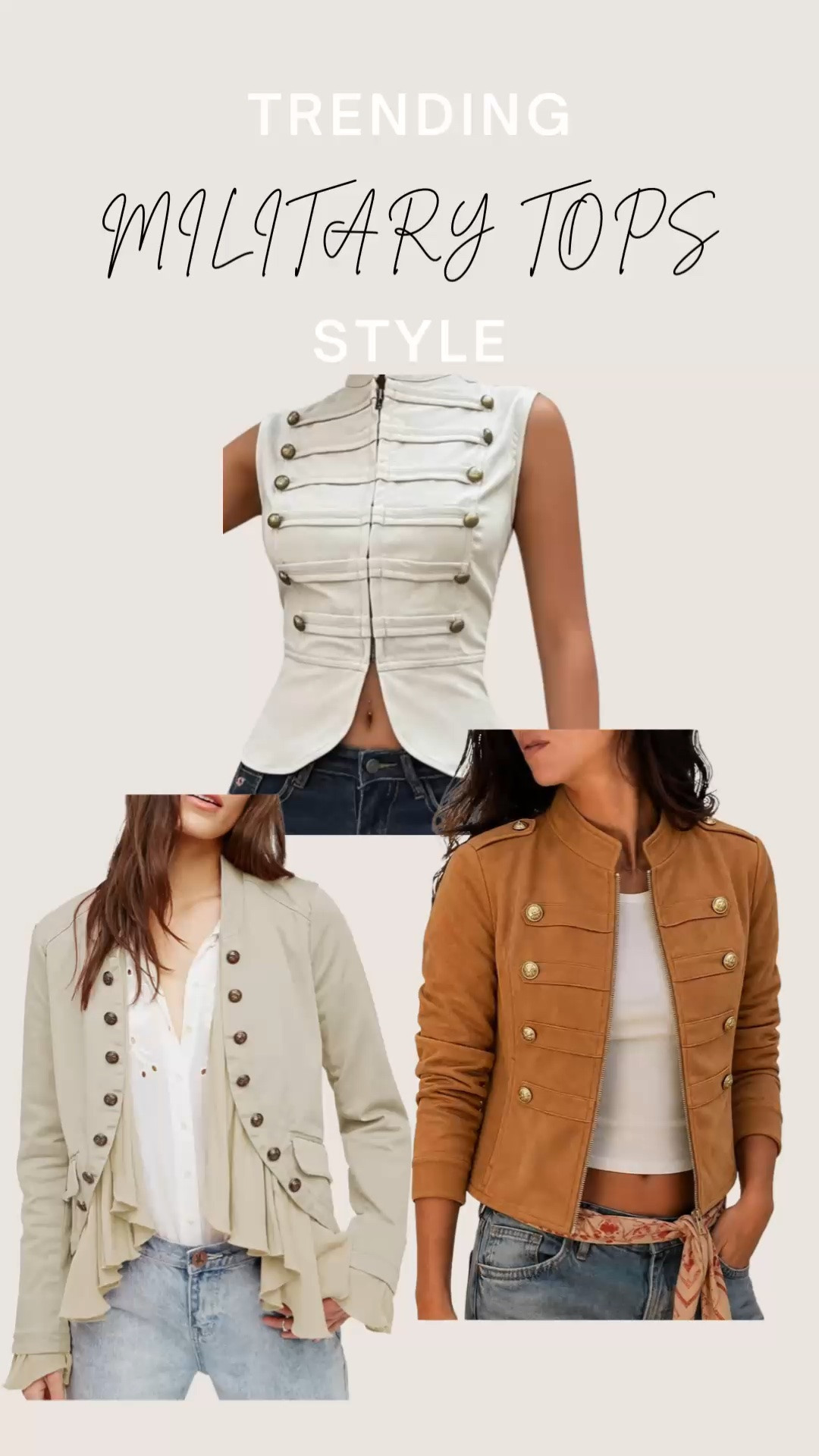 Trending style this fall are these military inspired tops🤎🤍 super trendy for fall 


Fall style / fall tops / fall fashion / fall trends / Amazon fashion / Amazon style / Amazon finds / Zara lookalikes / free people dupes / look for less / designer inspired / trendy style / trending / trending tops / military tops

#LTKSeasonal #LTKootd