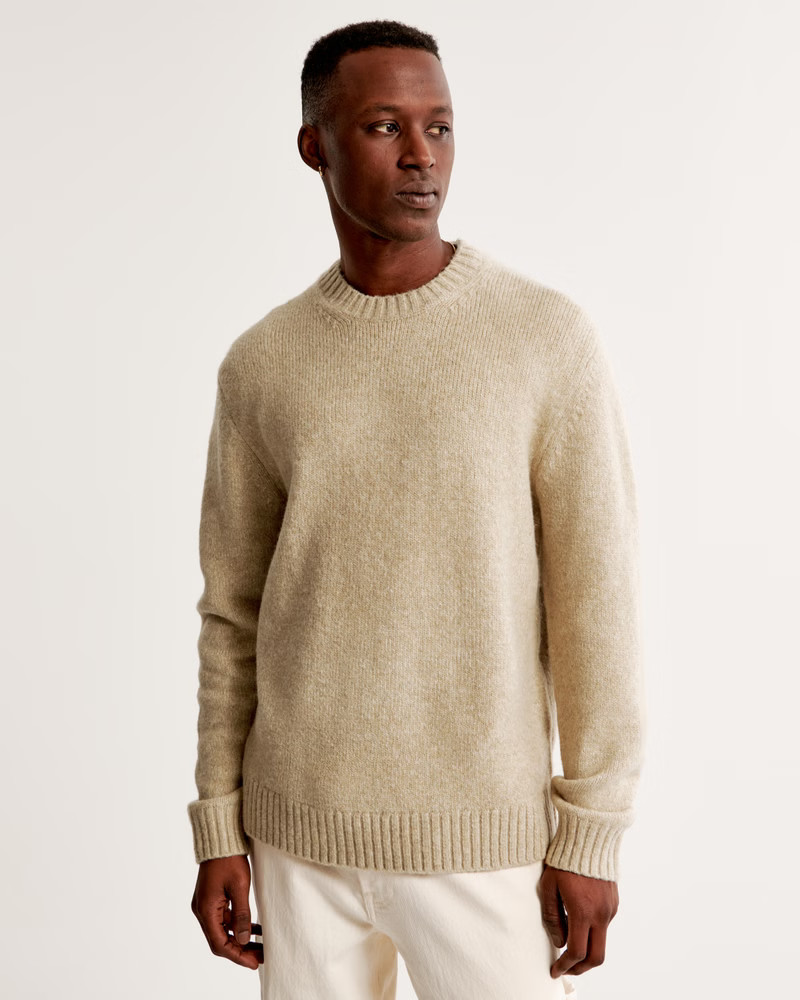 Men's Marled Crew Sweater | Men's Tops | Abercrombie.com | Abercrombie & Fitch (US)