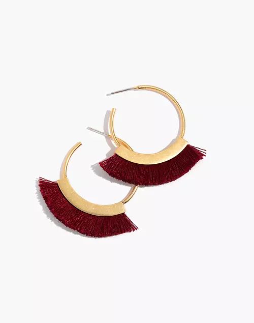 Fringe Hoop Earrings | Madewell