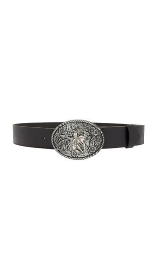 LAMARQUE Metal Buckle Leather Belt in Black. - size S | Revolve Clothing (Global)