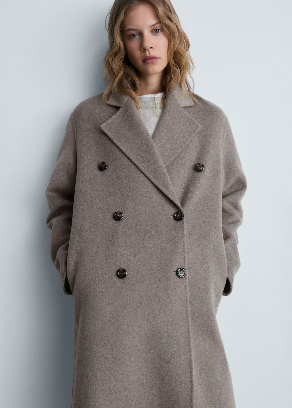 Oversize handmade long coat - Women | MANGO USA | Mango (US/MX/AU)