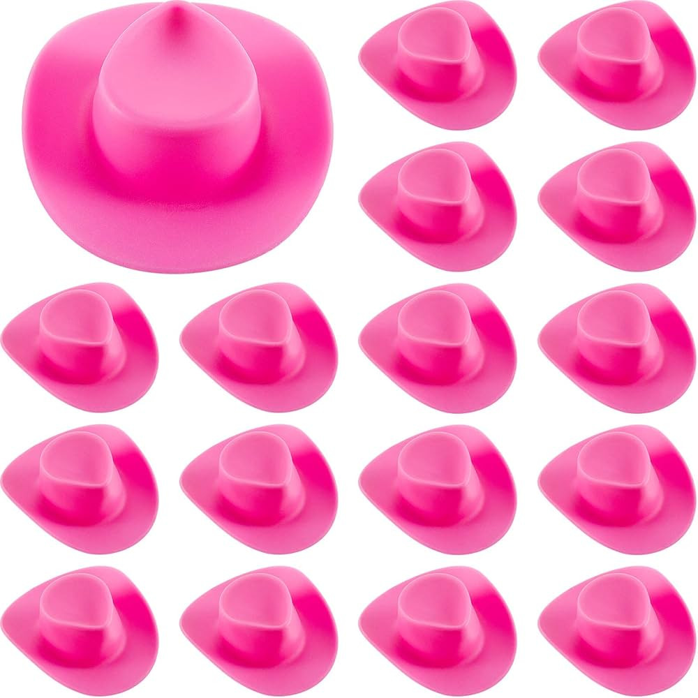 20 Pieces Mini Cowboy Hat for Craft Plastic Tiny Cowgirl Hat Small Western Miniature Doll Party D... | Amazon (US)