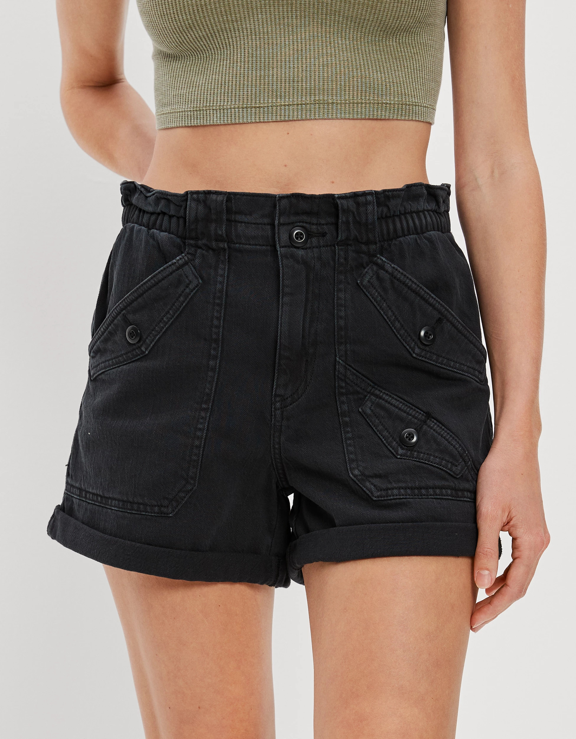 AE Stretch Highest Waist Baggy Utility Short | American Eagle Outfitters (US & CA)