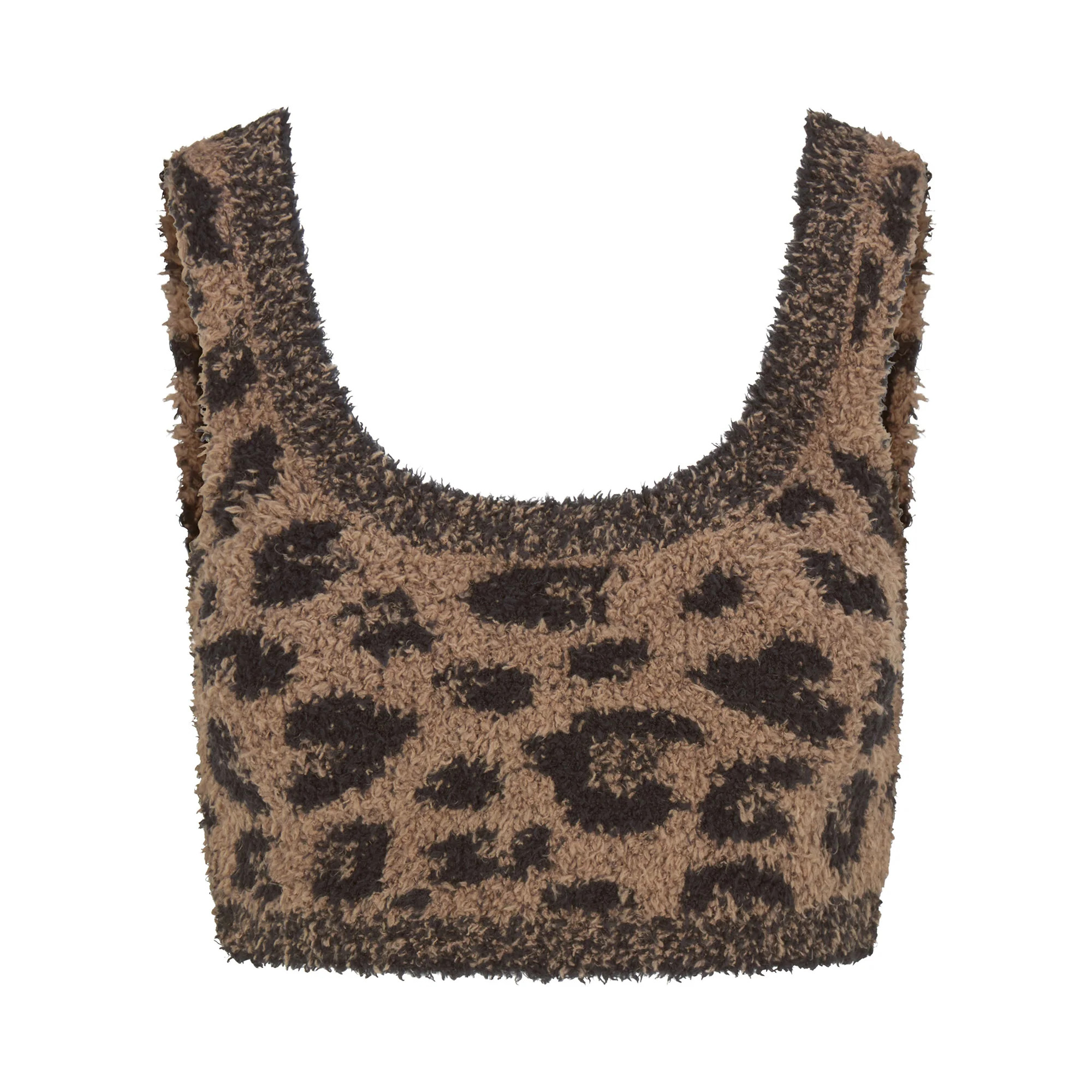 COZY KNIT SCOOP BRALETTE | LEOPARD PRINT | SKIMS (US)