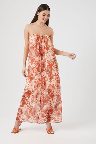 Tropical Leaf Print Maxi Dress | Forever 21 (US)