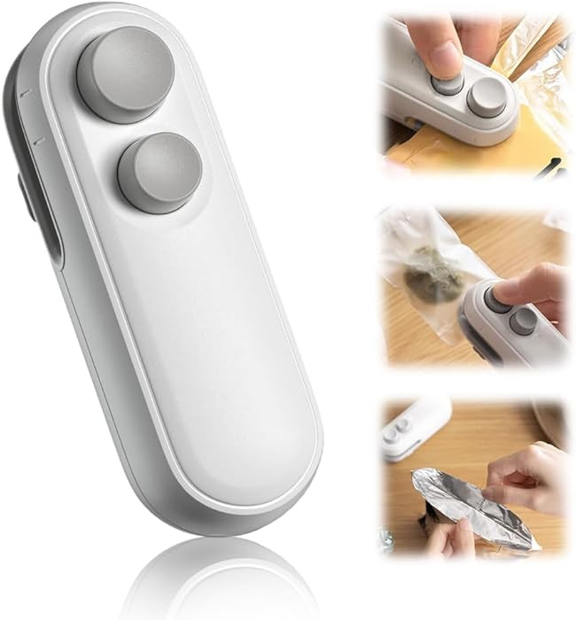 Mini Bag Sealer, 2025 Upgrade TYPE-C Rechargeable Bag Sealer for Sealing and Cutting, Portable Ha... | Amazon (US)