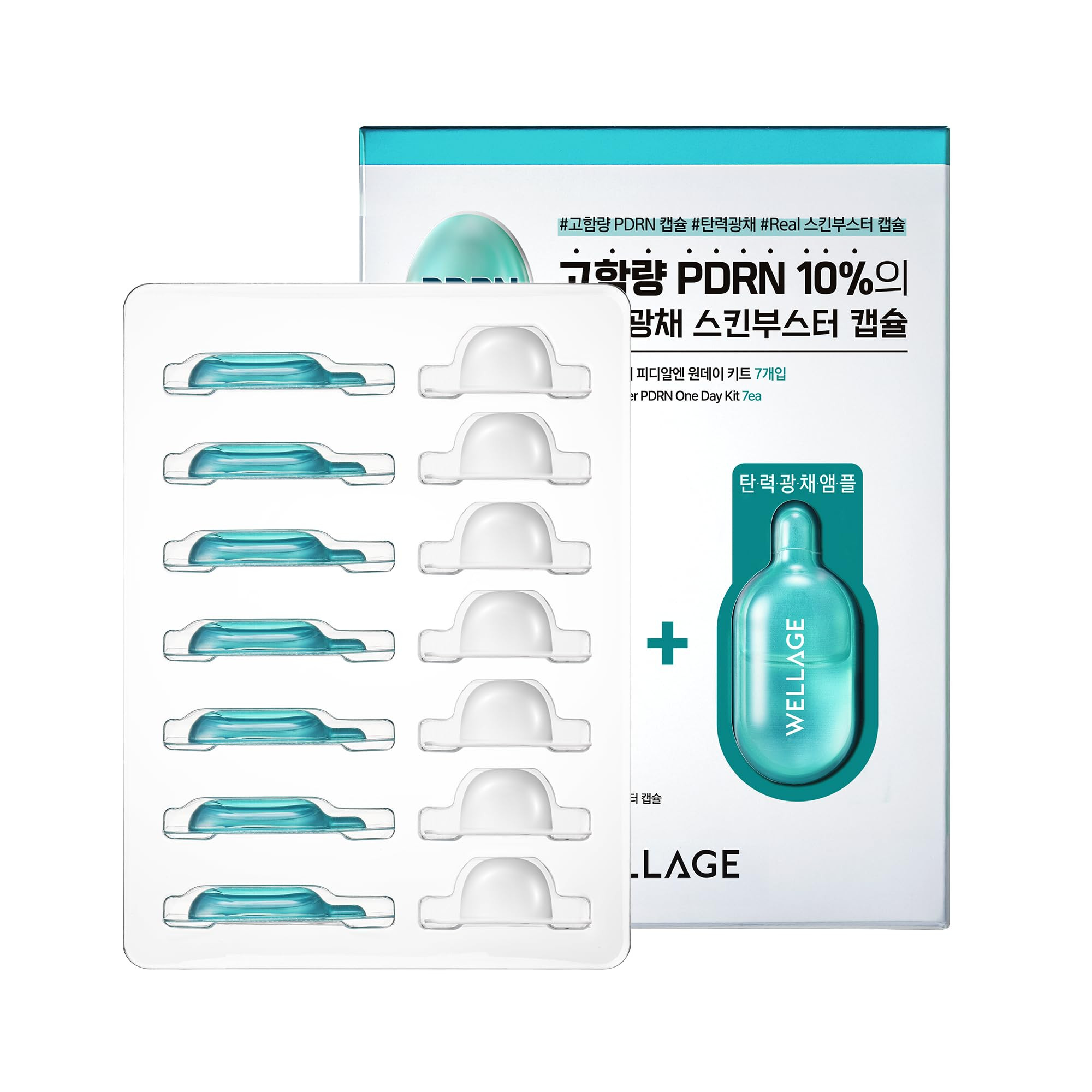 WELLAGE Hyper PDRN One-day Kit 7ea, Hydrating Peptide for Face, Korean Skin care, PDRN, Niacinami... | Amazon (US)
