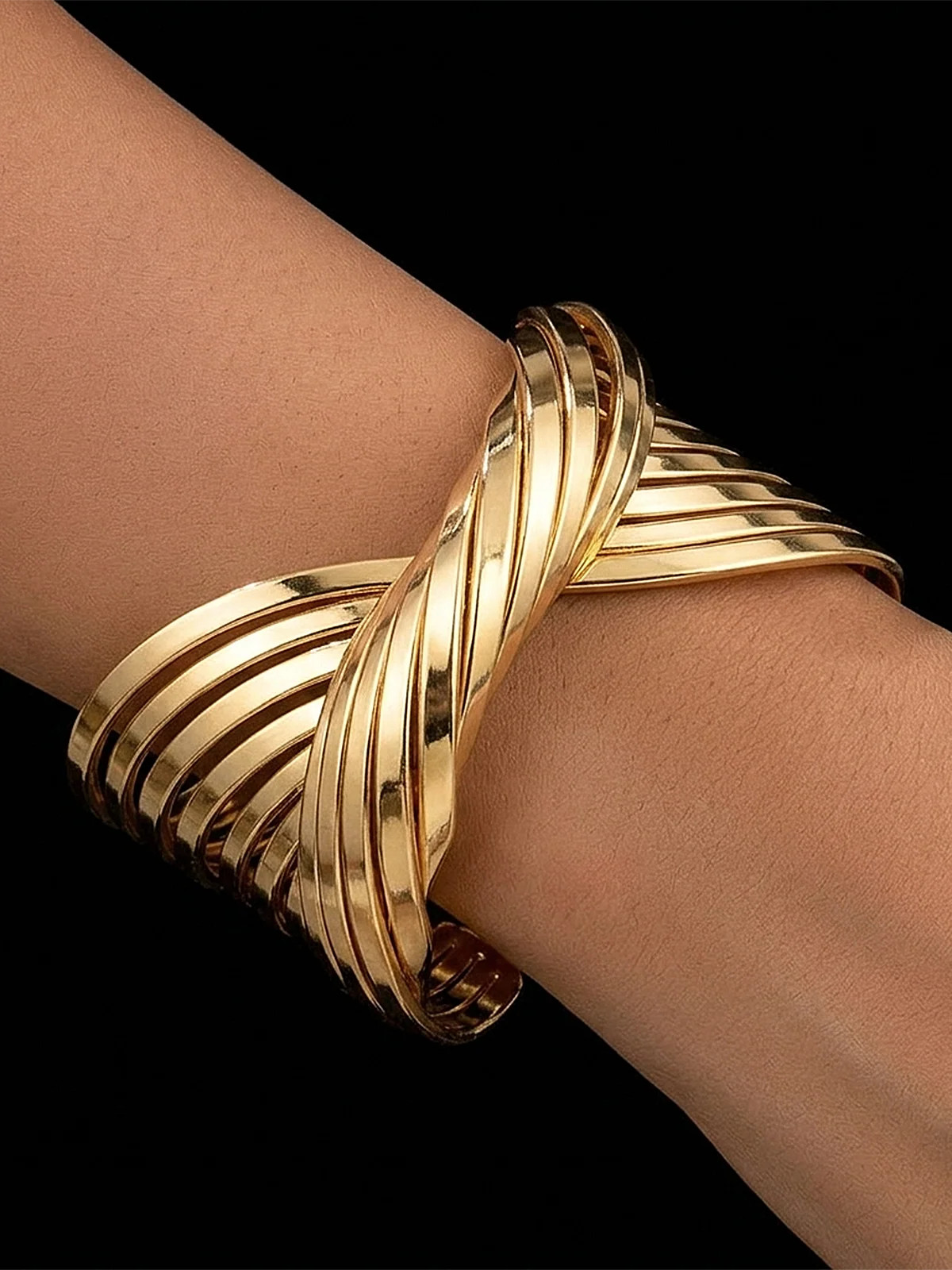 Twisted Multi Layer Cuff Bracelet | Commense