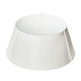 Glitzhome® Washed White 26" Woven Metal Tree Collar | Michaels Stores