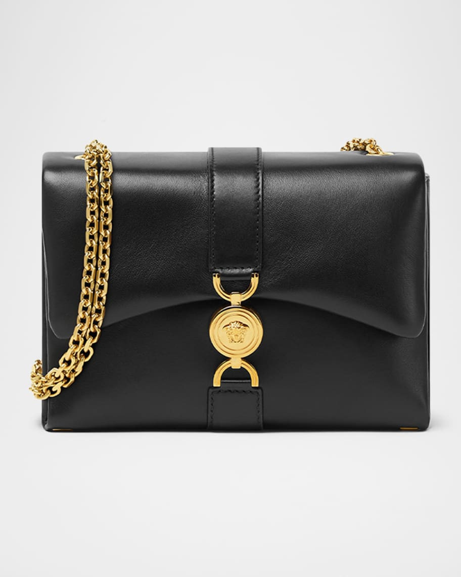 Versace Kleio Flap Leather Chain Shoulder Bag | Neiman Marcus