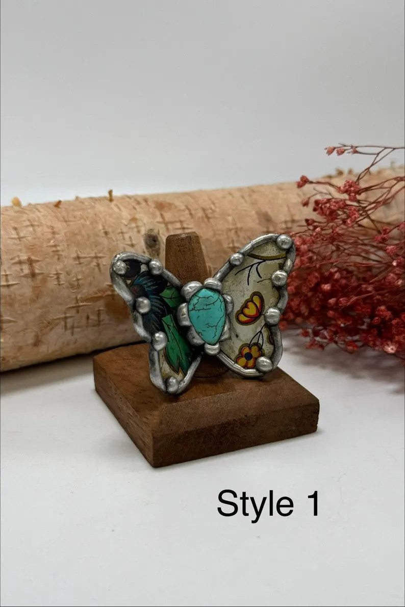 Pretty Butterfly Recycled Ring | Etsy (Global)