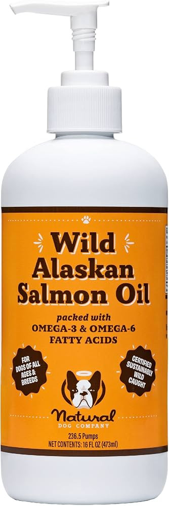 Natural Dog Company Pure Wild Alaskan Salmon Oil for Dogs (32oz) Skin & Coat Supplement for Dogs,... | Amazon (US)