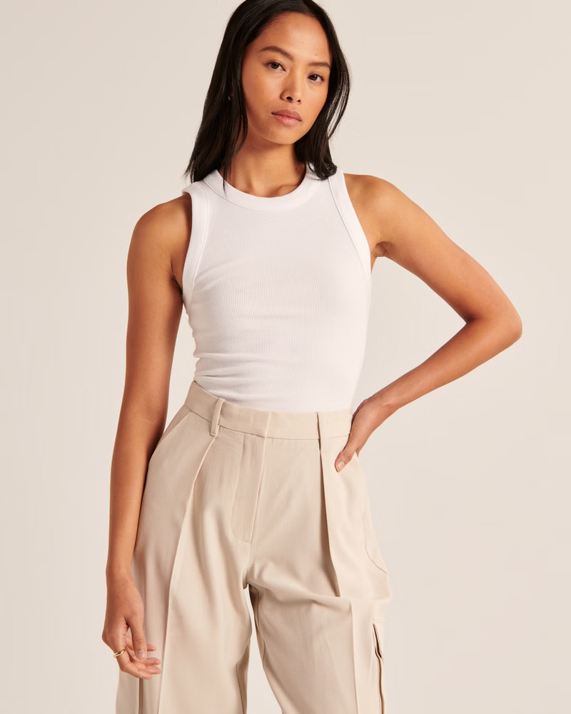 Essential Rib Tuckable Crew Tank | Abercrombie & Fitch (US)