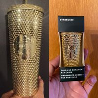 Starbucks Tumbler Gold Studded Holiday 2022 - Venti & Key Chain Bundle Of 2 | Etsy (US)