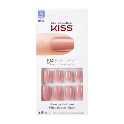 Kiss Gel Fantasy Ready-To-Wear Fake Nails - Pink - 28ct | Target