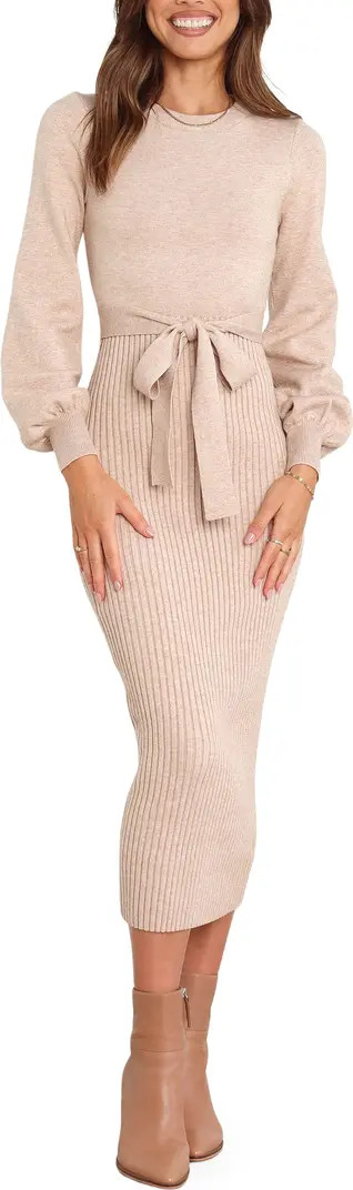 Helena Belted Long Sleeve Sweater Dress | Nordstrom