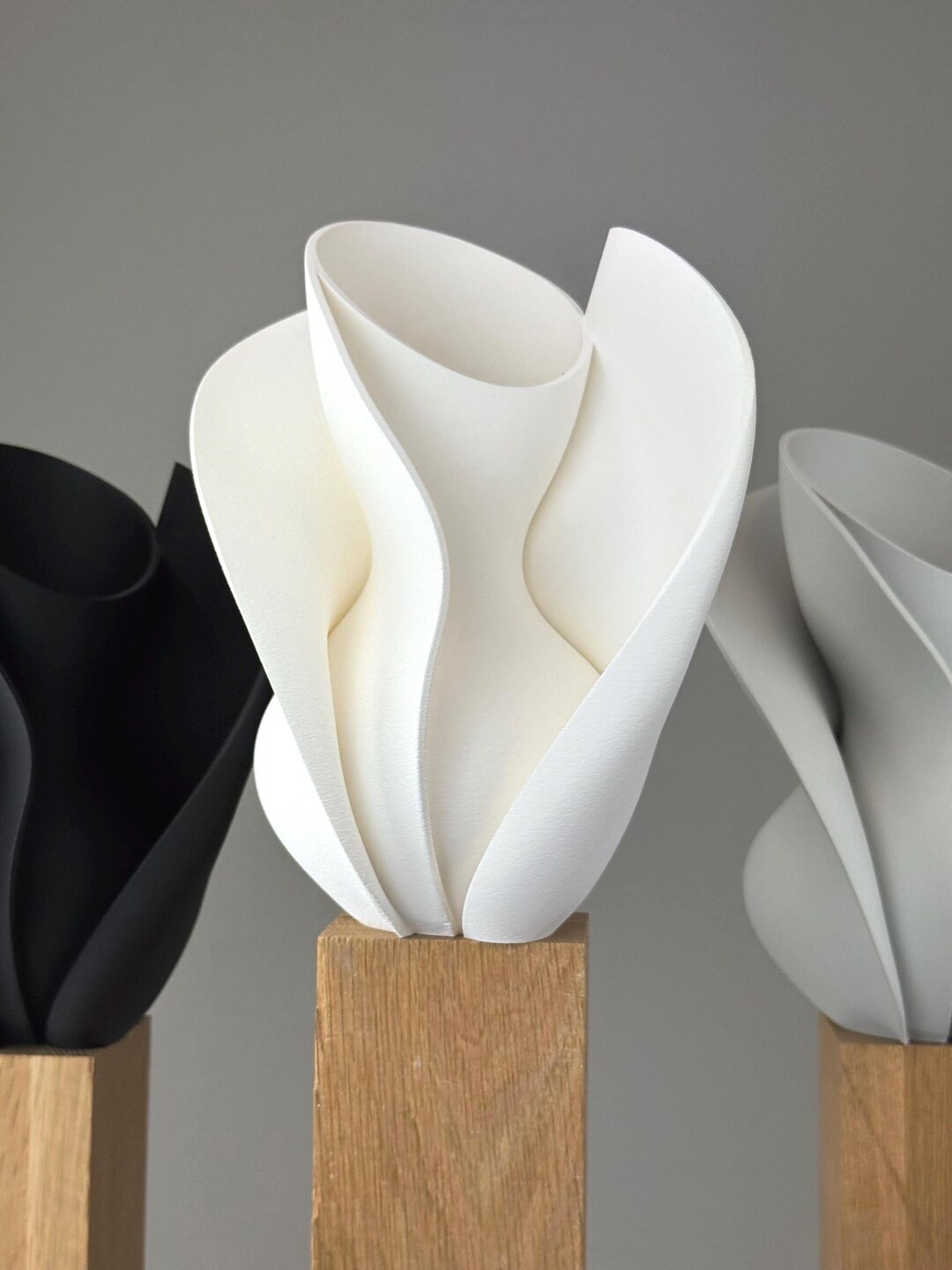 Abstract Flower Vase for Mantel, Modern Wavy Vase With Layered Design, Futuristic Decoration for ... | Etsy (US)