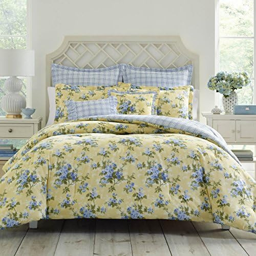 Laura Ashley - Queen Comforter Set, Soft & Reversible Cotton Bedding, Medium Weight for Year Roun... | Amazon (US)