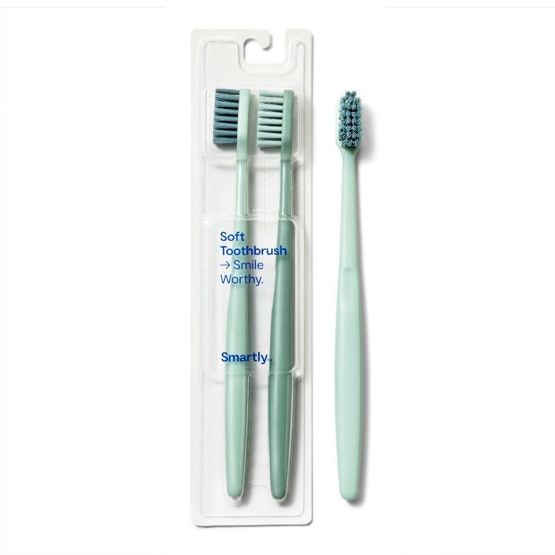 Manual Toothbrush - 2ct - Driftwood - Smartly&#8482; | Target