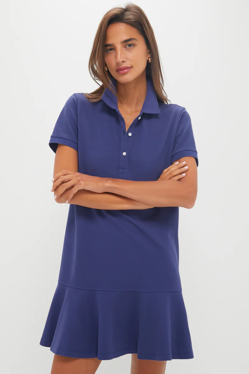 Navy Pique May Polo Dress | Tuckernuck (US)