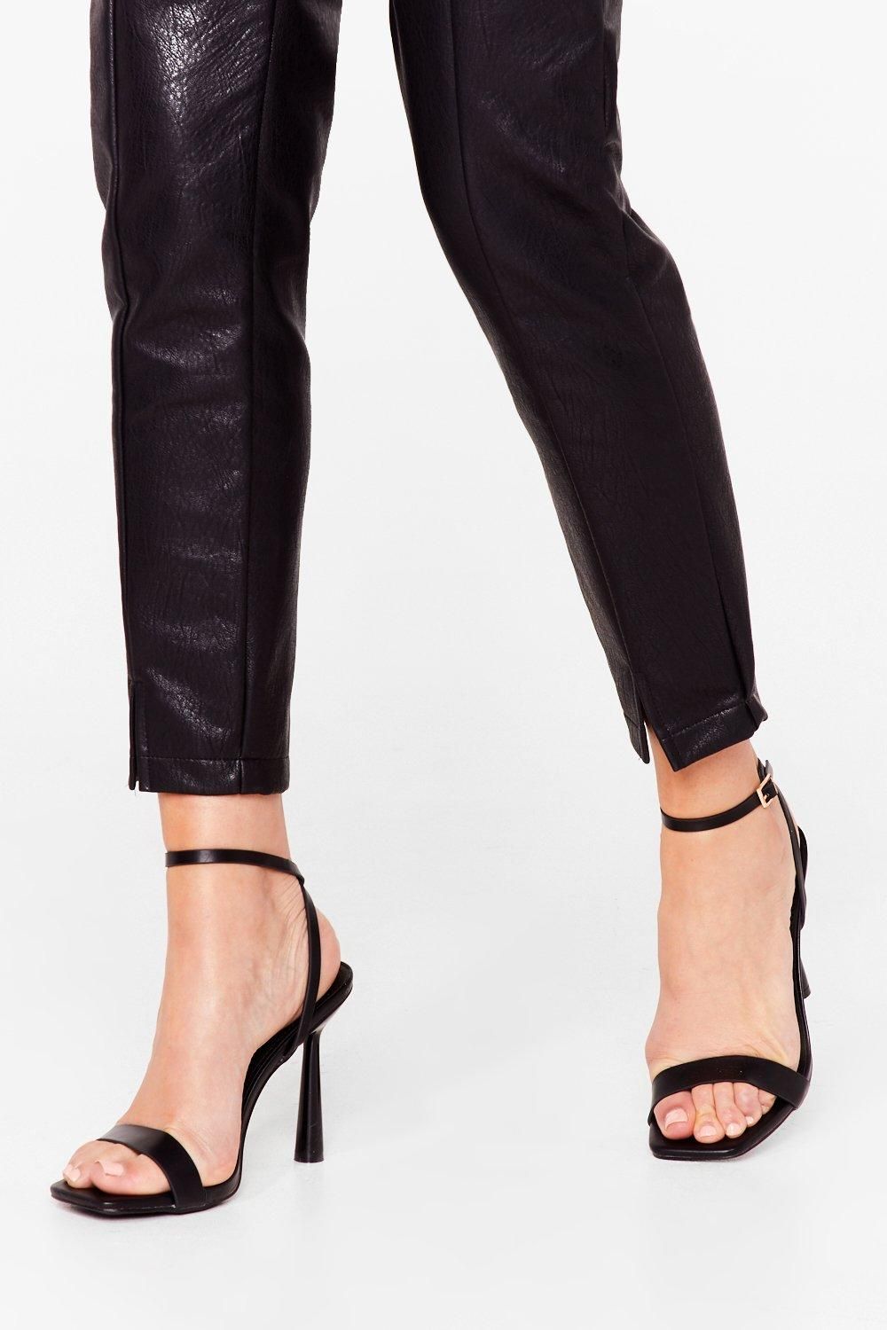 Womens Stand the Test of Time Faux Leather Strappy Heels - Black | NastyGal (US & CA)