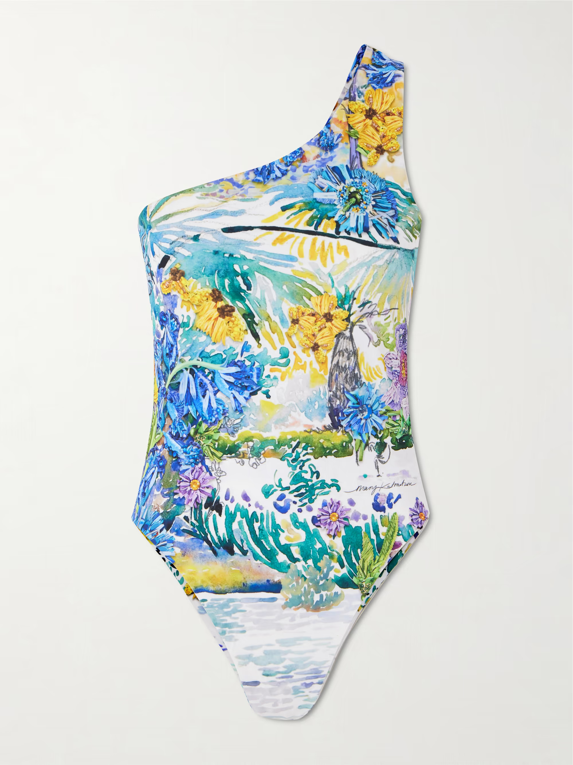 Nata one-shoulder printed swimsuit | NET-A-PORTER (US)