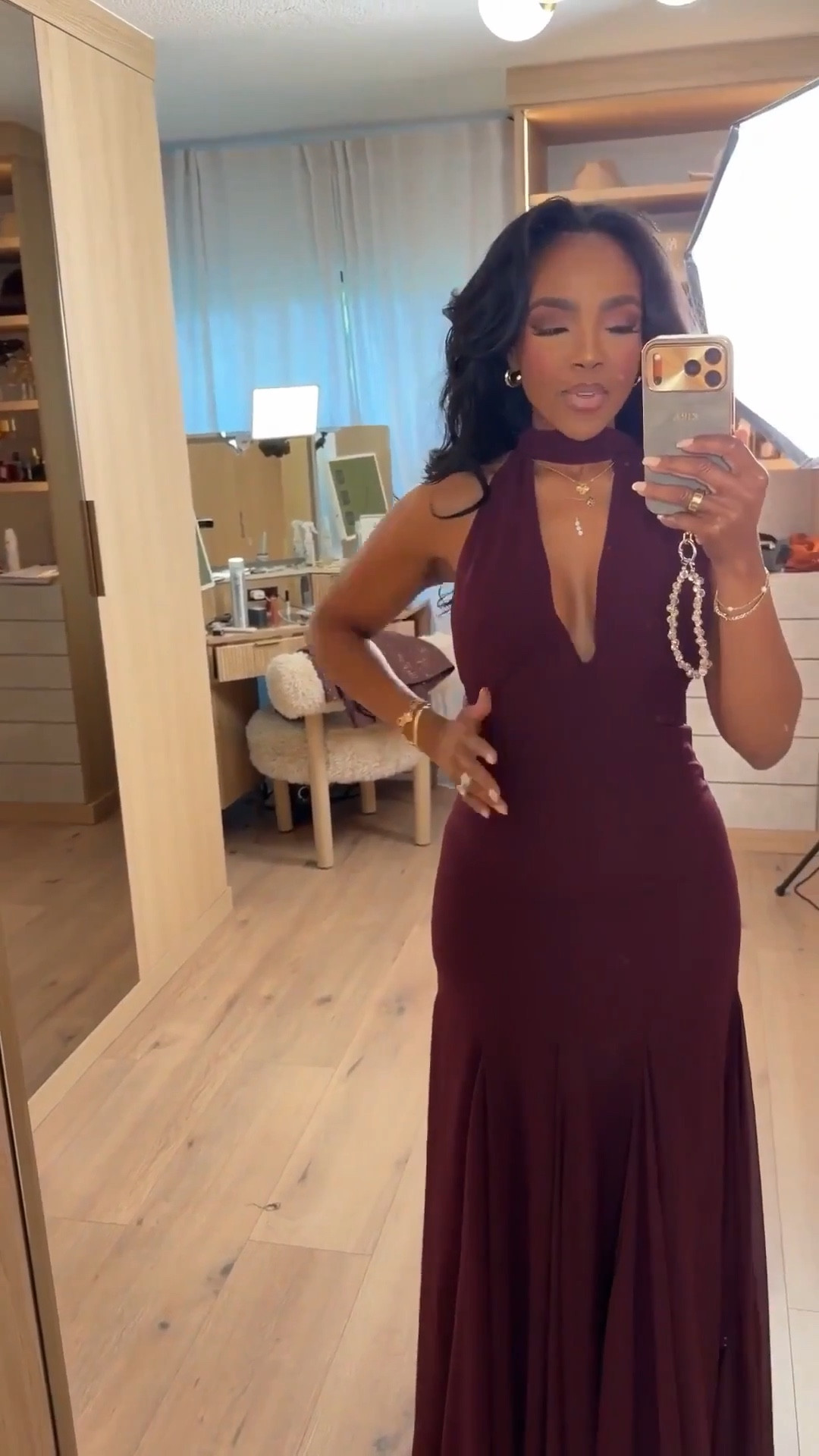 Scroll to shop!! This elegant burgundy evening dress look is perfect for date nights, weddings, or formal events.

#LTKgrwm #LTKPetite #LTKootd