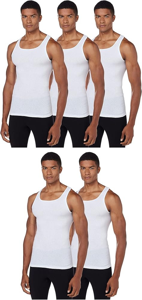Hanes Men's 5-Pack ComfortBlend Tank with FreshIQ | Amazon (US)