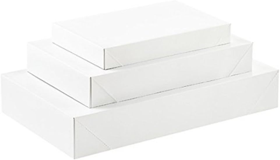 10 Pack White Gift Wrap Boxes with Lids - Assorted Multi-pack By ALL DAY GIFTS | Amazon (US)