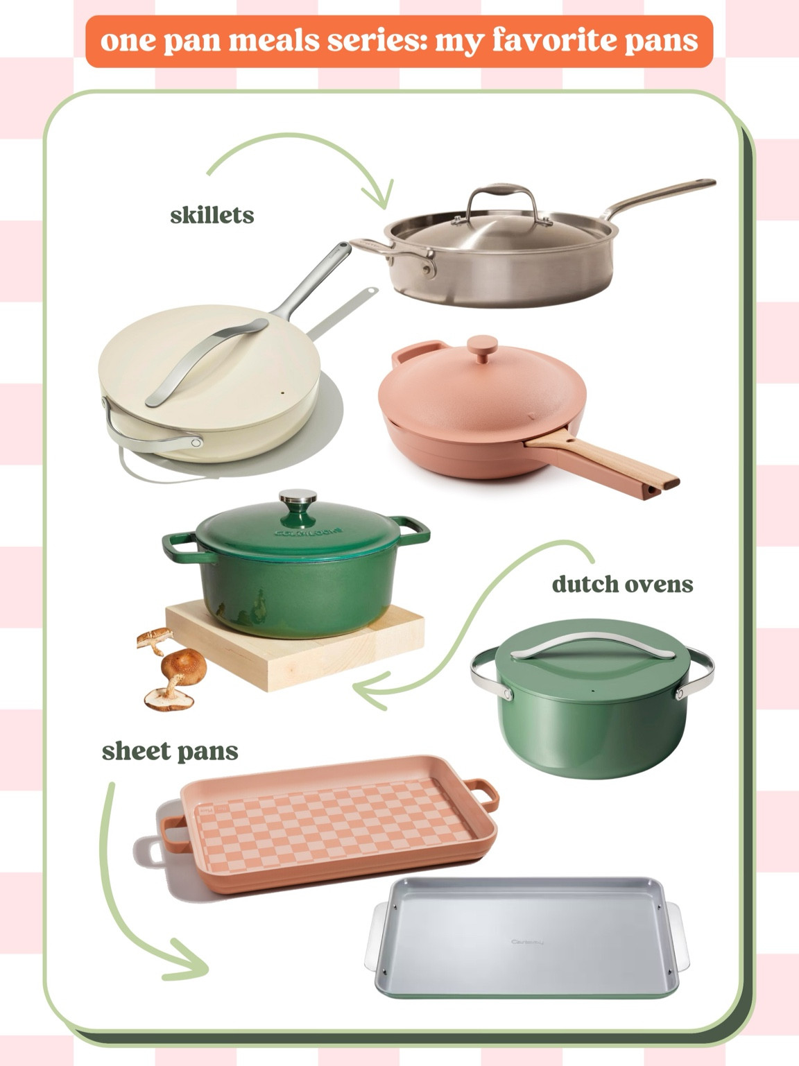 Caraway discount code: JENNEATSGOOOD10 💗 Green enamel dutch oven is from goldilocks! 