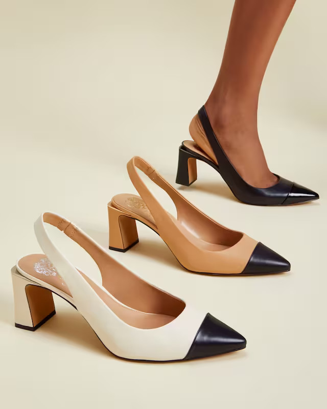 Vince Camuto Hamden Cap Toe Slingback Pump | Vince Camuto
