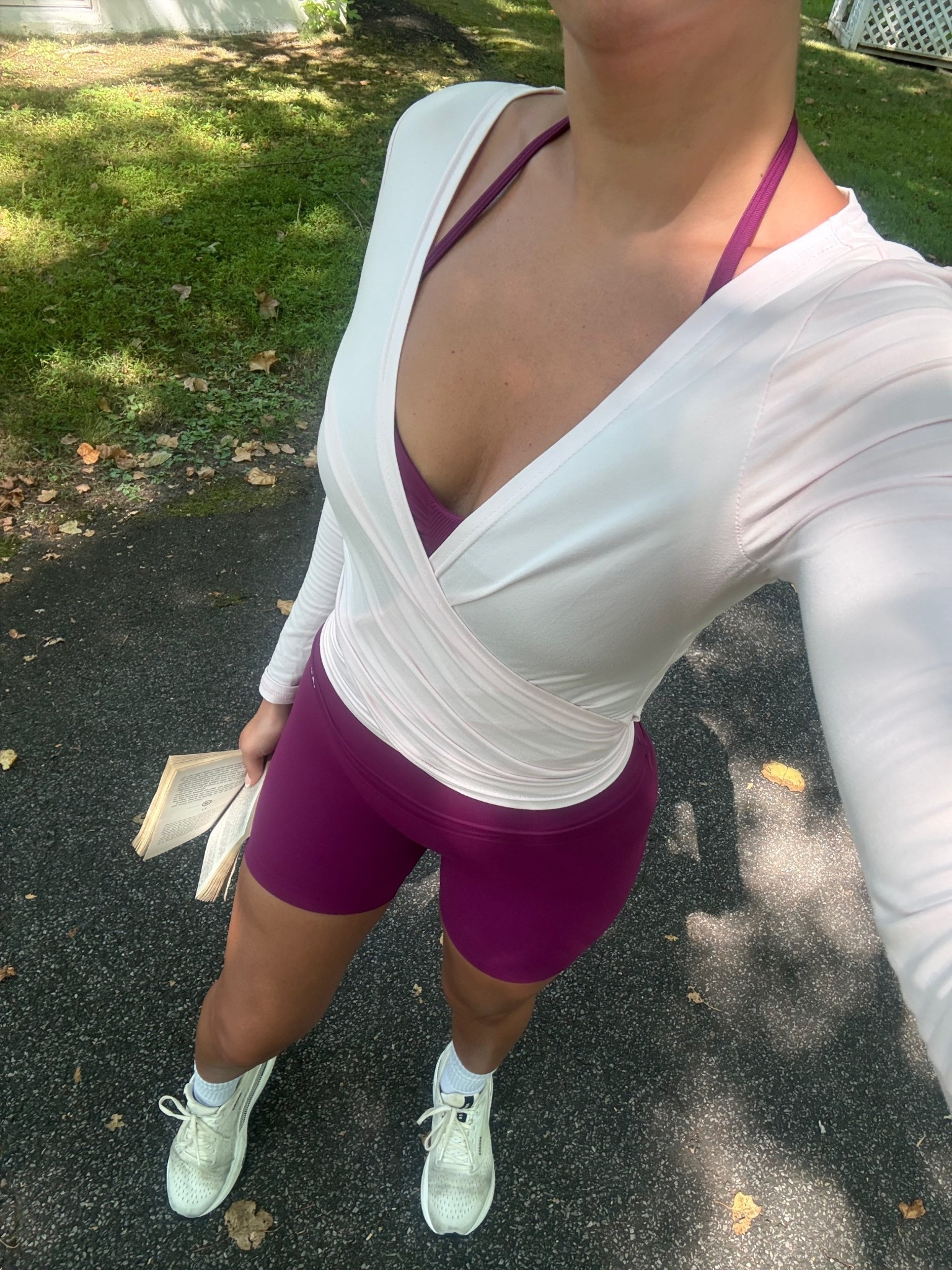 Size small in wrap top and shorts
Size xsmall in top! 